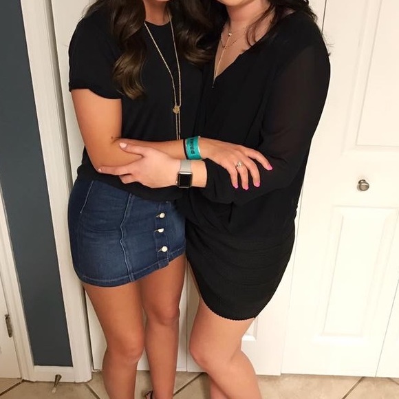 Button front denim skirt - Picture 3 of 4